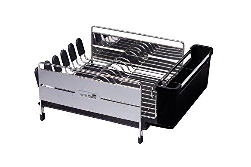 KitchenCraft Master Class - Escurreplatos Horizontal Grande de Acero Inoxidable, 44,5 x 32 x 19,5 cm