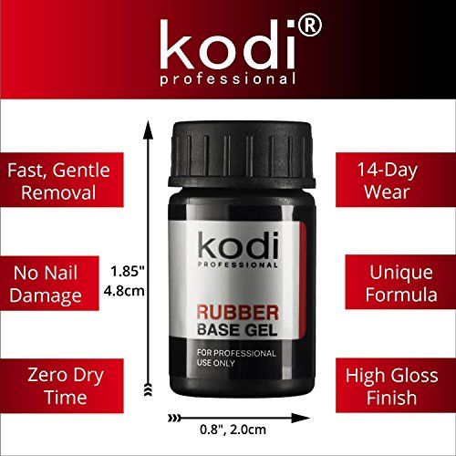 Kodi profesional de goma Base Coat Soak Off Gel Polish UV LED 14 ml 0,49 oz