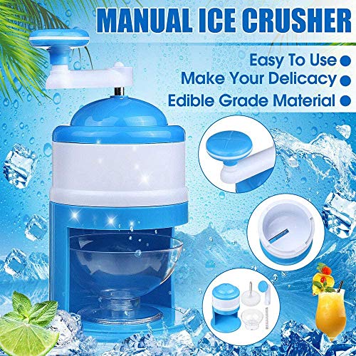 KPTKP Raspador de Cono de Nieve Manual Máquina de Hielo Manual Máquina de Hielo Manual Mini máquina de Hielo pequeña Trituradora de Hielo en casa para niños Rompehielos