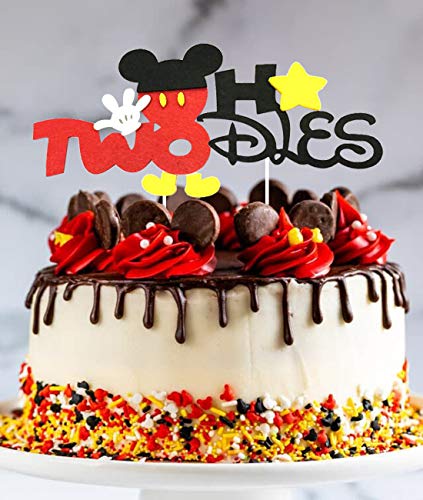 Kreatwow Mickey Oh Twodles Cake Topper 2nd Birthday Party Supplies Decoraciones para Pasteles