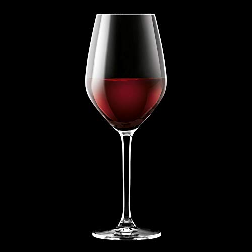 Krosno Pequeño Copas de Vino Tinto | Conjunto de 6 Piezas | 300 ML | Splendour Collection Uso en Casa, Restaurante y en Fiestas | para Microondas y Lavavajillas