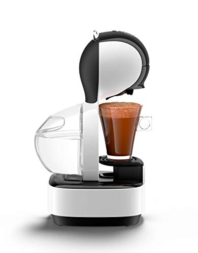 Krups Lumio KP1301- Cafetera de cápsulas automática Dolce Gusto Nestlé de 15 bares de presión, depósito de 1 L para bebidas calientes y frías, 1600 W, color blanco