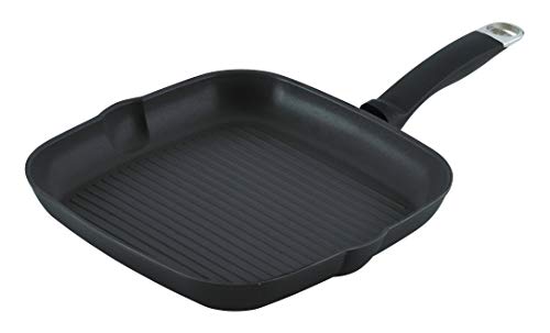 KUHN RIKON Bratpfanne-31466 Grill antiadherente TITANIO STAR apto para inducción, 28 x 28 cm, negro, Talla Única