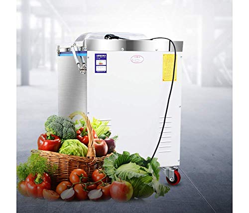 Kunhewuhua Sellador automático al vacío para máquina de envasado al vacío, para alimentos sólidos y líquidos con una sola bomba industrial de 20 l de longitud de sellado 60 cm x 2 (220 V)