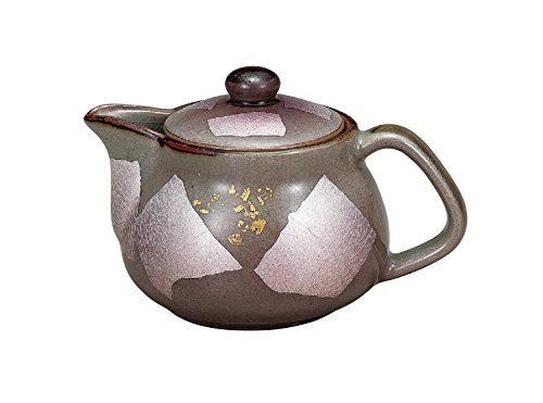 kutani Japonés de Cerámica de Porcelana ware. Japonés kyusu tetera. El oro y la plata de color (w/Net) K4-591 de Japón