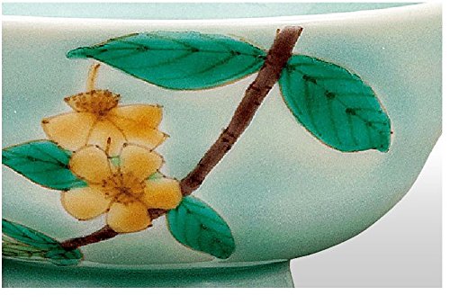 kutani Porcelánico cerámica Japonesa. Bol de arroz,té,café,Cuencos para arroz,Kerria Flor,Flor amarillaK4-280