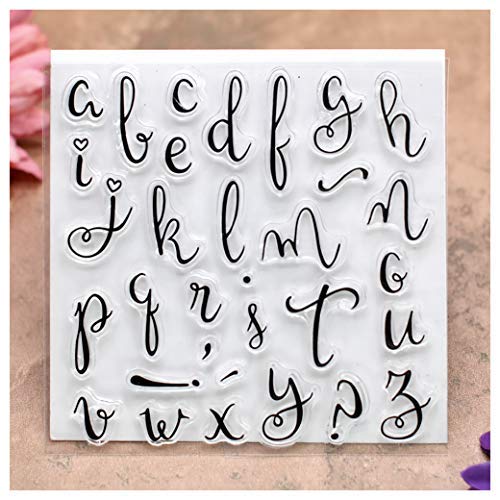 Kwan Crafts Letras, Alfabeto inglés, Sello Claro para Tarjetas de felicitación, decoración y DIY Scrapbooking