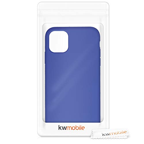 kwmobile Funda Compatible con Apple iPhone 11 - Carcasa de TPU para móvil - Cover Trasero en Azul Real