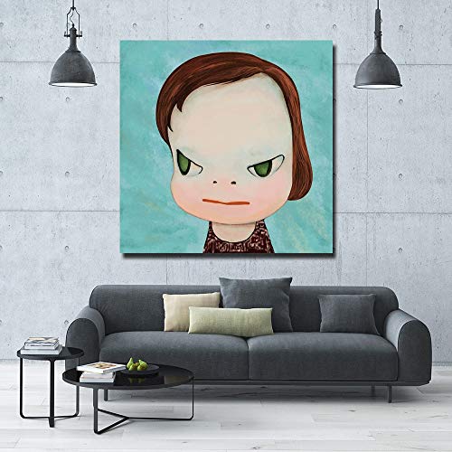 KWzEQ Pintura de Dibujos Animados muñeca Lienzo Arte impresión póster Imagen bebé habitación decoración de la Pared decoración del hogar,Pintura sin Marco,50X50cm