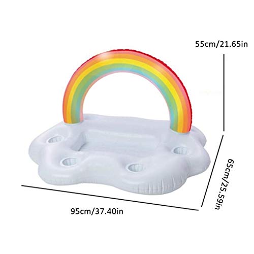 Kyman Titular del Arco Iris de la Nube Copa Adulto Piscina Inflable Flotante de la Nadada del Agua Lazy Silla de salón de la Cama Flotante Natación Anillo