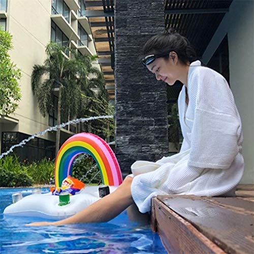 Kyman Titular del Arco Iris de la Nube Copa Adulto Piscina Inflable Flotante de la Nadada del Agua Lazy Silla de salón de la Cama Flotante Natación Anillo