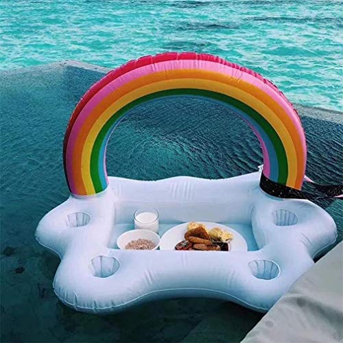 Kyman Titular del Arco Iris de la Nube Copa Adulto Piscina Inflable Flotante de la Nadada del Agua Lazy Silla de salón de la Cama Flotante Natación Anillo