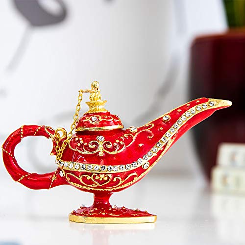 La Lampara Maravillosa de Aladdin magica, Aladino arabe mesa casa infantil habitacion hogar marroqui vintage decoracion lamp, Dulce Aladin genio de la lampara para infantiles, Roja Genie Lámpara