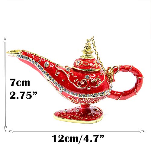 La Lampara Maravillosa de Aladdin magica, Aladino arabe mesa casa infantil habitacion hogar marroqui vintage decoracion lamp, Dulce Aladin genio de la lampara para infantiles, Roja Genie Lámpara