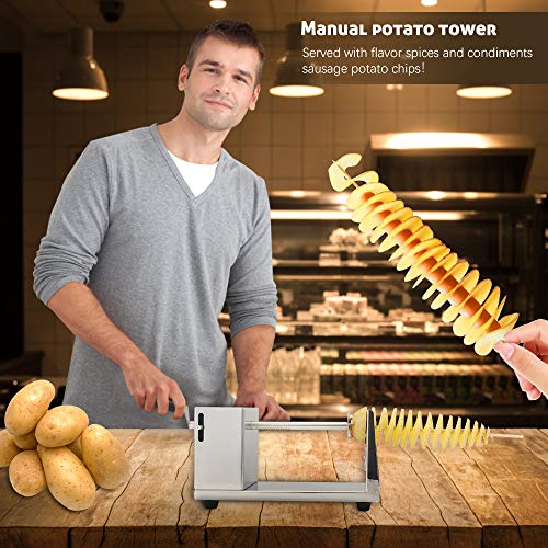 La Patata Del Tornado, Manual De Acero Inoxidable Máquina De Cortar La Patata Espiral Torre Máquina Del Cortador De La Patata Zanahoria Pepino