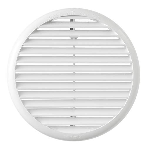 La Ventilazione TU160B - Rejilla de ventilación redonda universal de plástico con muelles, color blanco, diámetro 175 mm