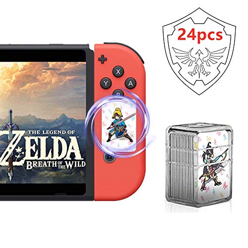 La versión más reciente 24pcs La leyenda de Zelda Breath of The Wild Tarjetas NFC, Link's Awakening Zelda Botw Game Rewards Cards. Compatible con Switch/Lite Wii U.