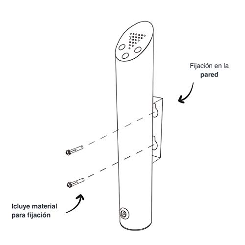 Lacor - 63331 Cenicero Redondo De Pared 8 x 46 cm