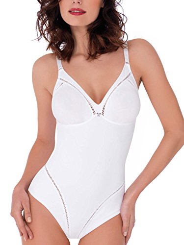 Lady Bella P6738 Body Reductor para Mujer en Copas D - Faja Moldeadora sin Aros, preformada, no Acolchada y sin Costuras - Body Interior de Doble Tela para un Vientre Plano (Negro, 105D)