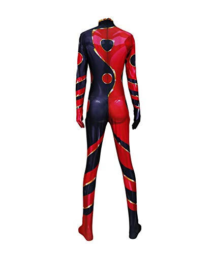 Ladybug Body Cosplay Disfraz 3d Imprimir Superhéroe Halloween Chica Adulto/Niño Zentai Traje,Child-M