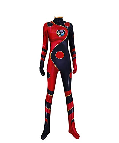 Ladybug Body Cosplay Disfraz 3d Imprimir Superhéroe Halloween Chica Adulto/Niño Zentai Traje,Child-M