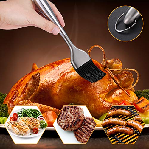 Laelr Baster de Pavo, Kit de inyector de Carne Jeringa de baster, Aguja de Adobo de Acero Inoxidable y Cepillo de Limpieza con Bombilla de Goma FDA de Calidad Comercial