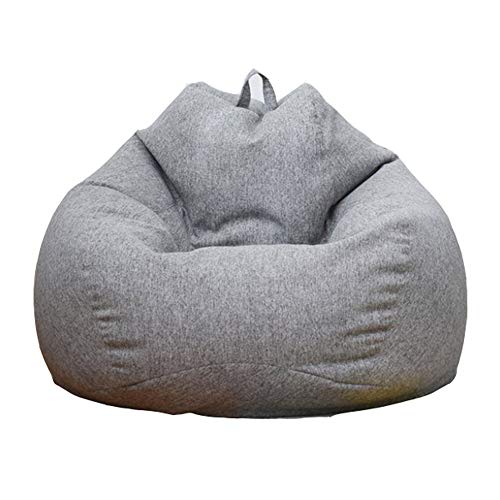 LAHappy Bean Bag Bazaar Puff Pera Moldeable - 60X70 Cm- Color Gris. Tejido PVC Alta Resistencia - Doble Repunte - (Incluye Relleno Bolas Poliestireno)