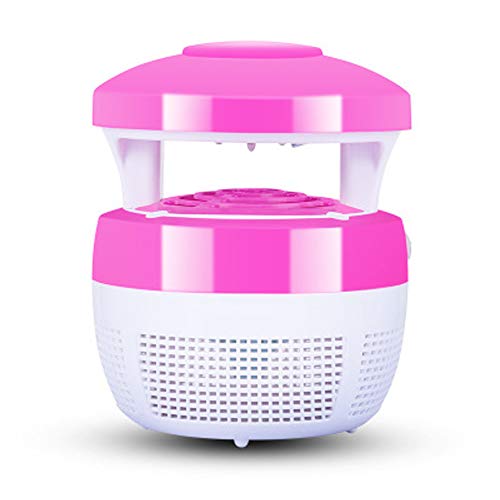 Lámpara Mosquito Killer - Lámpara silenciosa con trampa para mosquitos Fotocatalizador Mosquito Killer, Trampas eléctricas para insectos, Cobertura 360 ° Lámpara Mosquista Zapper-Pink