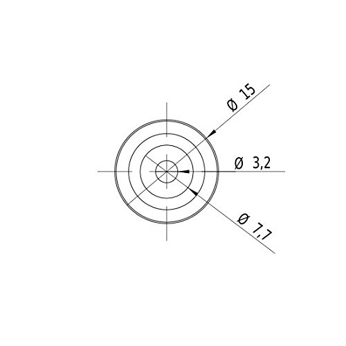 LASERFUCHS Láser de líneas, Rojo, 650 NM, 90 °, 5 MW, Ø15x68 mm, Láser Clase 1, Foco Fijo (250mm) - 70107425