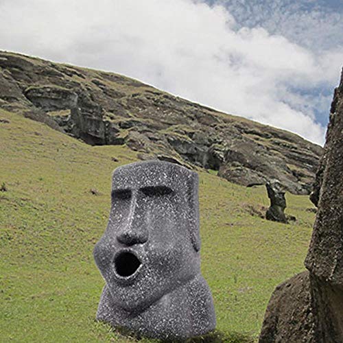 LASISZ Caja de pañuelos creativos Isla de Pascua Forma de Moai Soporte de Papel Figura de Piedra Servilleta para el hogar Restaurante Restaurante Tamaño