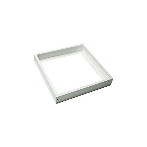 LEDUNI Kit Marco de superficie de Panel 60×60 Blanco Marco Panel LED Empotrable Kit de Superficie Panel 60X60 Marco de Montaje Superficie Borde Blanco