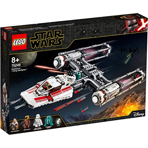 LEGO Star Wars TM - Caza Estelar Ala-Y de la Resistencia, Juguete de Construcción de Nave Espacial de la Guerra de las Galaxias Episodio IX: El Ascenso de Skywalker, A partir de 8 años (75249)