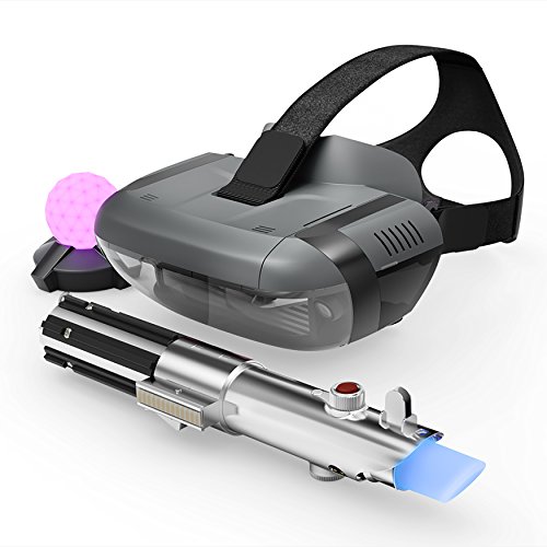 Lenovo - Desafios Jedi - Paquete de Realidad Virtual (VR) con las Gafas de realidad aumentada Lenovo Mirage + Mando espada láser + Baliza de movimiento