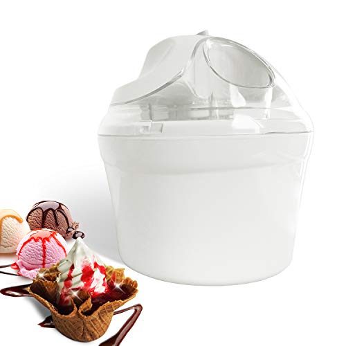Leogreen - Máquina de helado eléctrica de 1,4 l, para helado, para helado, sorbet y yogur helado, máquina de helado sin BPA, fácil de usar, fabricada en 15-30 minutos
