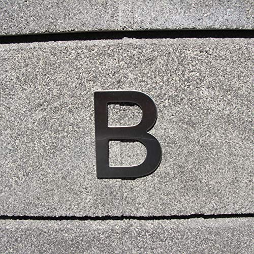 Letra adhesiva de acero inoxidable, altura 7,5 cm, número de casa, número de puerta de diseño (B)