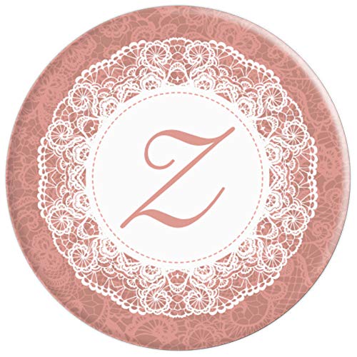 Letra inicial de encaje Z, rosa y malva chic, no lamentable PopSockets Agarre y Soporte para Teléfonos y Tabletas