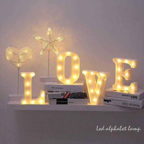 Letras Led Letras Luminosas Decorativas Letras Alphabet Light Luces De Espejo Del Alfabeto A-Z con Luces de LED para Decoración de DIY Wedding Party Dormitorio Decoración de Navidad- Letra L