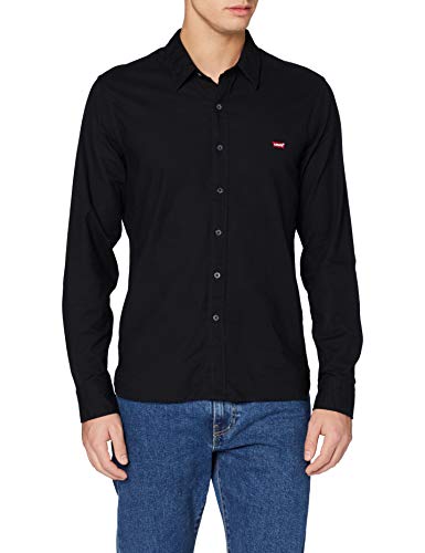 Levi's LS Battery Hm Shirt Camisa, Negro (Black 0002), Medium para Hombre