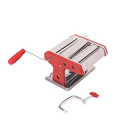 LFDHSF Máquina para Hacer Fideos, máquina para Hacer Pasta, ravioles, para Espaguetis y lasaña, tallarines, Fettuccine, Acero Inoxidable, máquina Manual para Hacer Pasta, Cortador de Fideos