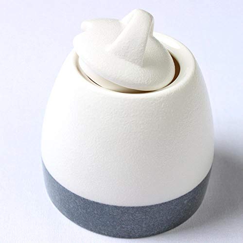 LGYLucky Bone China Sesoning Menage Menage japoneses Cajas Olla de cocción Restaurante de Especias Sal con alcuza de cerámica Traje de Estante de la Especia