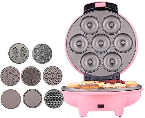 LIANGYANG Máquina para Hacer Muffins multifunción,Donut Maker & Snack Maker Brownie con Placas extraíbles antiadherentes,8 Juegos de bandejas para Hornear,Temperatura Ajustable