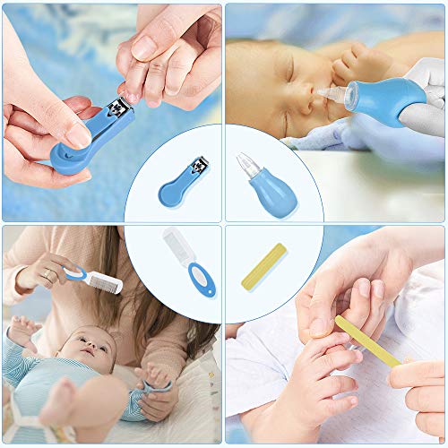 Lictin Set para Cuidado del Bebé-10 Piezas Kit de Aseo para Bebés conTermómetro,Peine, Cepillo de Dientes, Limpiador de Nariz, Adecuados para Viajar, Uso Diario