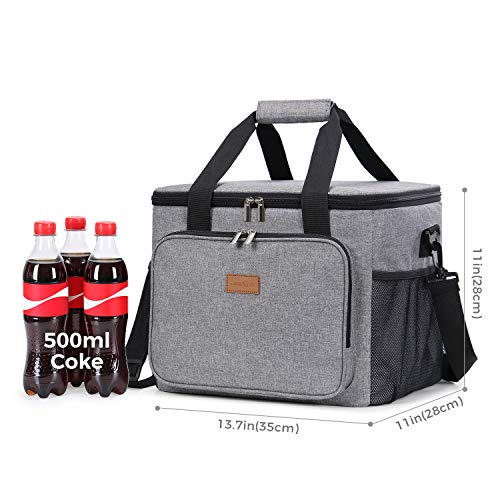 Lifewit 24L(40can) Nevera Flexible Bolsa de Compra Reutilizable Bolsa Isotermica Grande Nevera Portatil para Bebidas, Bolsa Térmica Comida Portas Alimentos para Playa, Picnic, Camping, Barbacoa