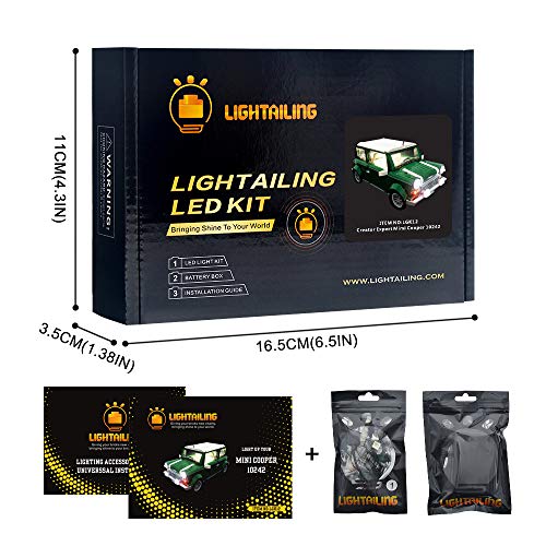 LIGHTAILING Conjunto de Luces (Creator Expert Mini Cooper) Modelo de Construcción de Bloques - Kit de luz LED Compatible con Lego 10242 (NO Incluido en el Modelo)