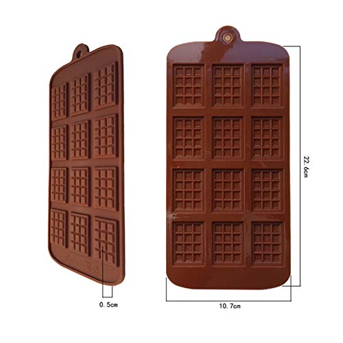 Lilon 3 Paquetes de moldes de Chocolate para Barra de Chocolate, moldes de Silicona para Romper, para Chocolate, proteína, Barra energética, Barra de Caramelo, Grado alimenticio