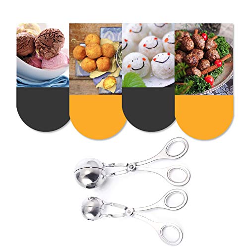 Limeow Clips de Albóndigas en Acero Inoxidable Pinzas de Albóndigas Pinza de Albóndigas de Acero Inoxidable Los Alimentos Están Hechos de Acero Inoxidable y Pueden Usarse para Carne y Otros 2 Pack