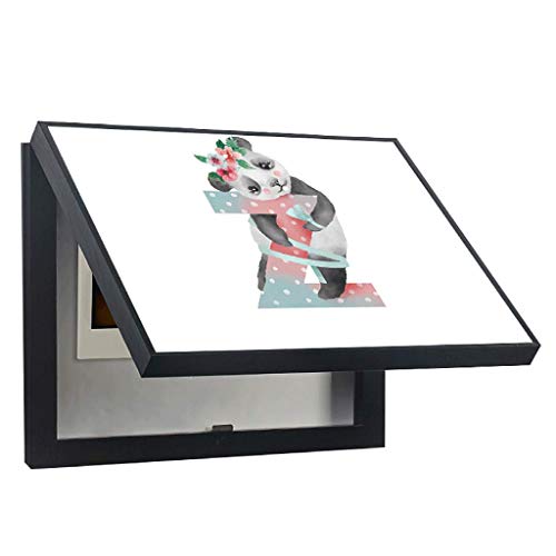 LITING Caja de distribución hidráulica Pintura Decorativa Flip Pintura Pinturas tridimensionales Cubierta de medidor eléctrico Cuadro de Pintura (Color : Black, Size : (60 * 50cm 50 * 40cm))