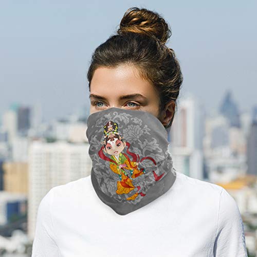 LIUBT - Máscara para la cara, protección contra el polvo, para deportes al aire libre, protección UV, motocicleta, vintage, china, ópera de pekín, bufandas faciales, para mujeres y hombres