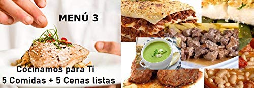 LIVANIA - Menu 3. 5 Comidas + 5 Cenas listas para tomar, Olvídese de cocinar y de controlar lo que come. Platos elaborados artesanalmente. Comida Sana a Domicilio.