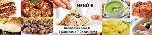 LIVANIA - Menu 6, Incluye 7 Comidas y 7 Cenas listas para tomar, Olvídese de cocinar y de controlar lo que come. Platos elaborados artesanalmente. Comida Sana a Domicilio.